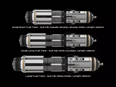 Custom Fuel Tanks for Master Grade Gundam Kits and Mecha Models 3D print model