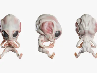 Alien UFO Blender 3D model