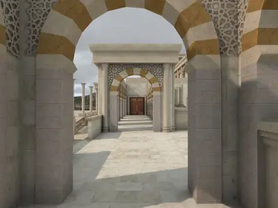 Khor Fakkan Amphitheatre Low-poly 3D model