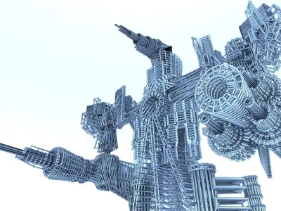 Robot Cyborg SciFi Game Character 3D model