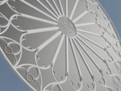 Rose window Gothic 3D model