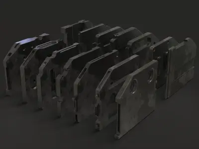 scifi doors minipack vol2 3D model