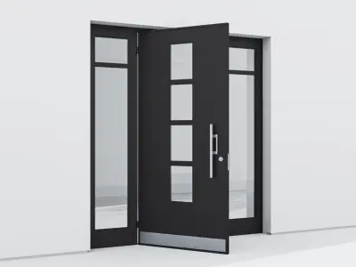Aluminium door 104 3D model