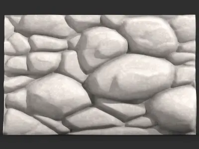 High Detail Stone Wall Section 3D print model purchase