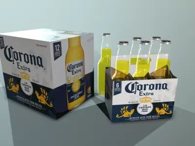 Beer Corona Low-poly 3D model