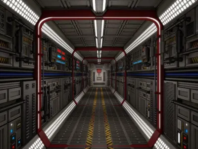 Sci Fi Interior 3D model