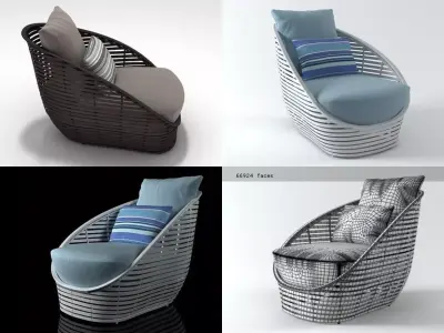 Oasis lounge chair 3D model