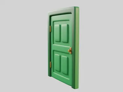Cartoon Door 4a 3D model