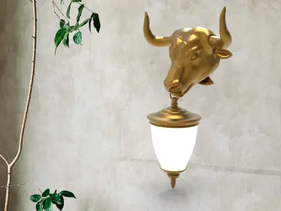 Bull Head Wall Lamp 3D print model purchase