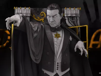 Wicked Horror Dracula Sculpture Tested for 3D printing 3D print model