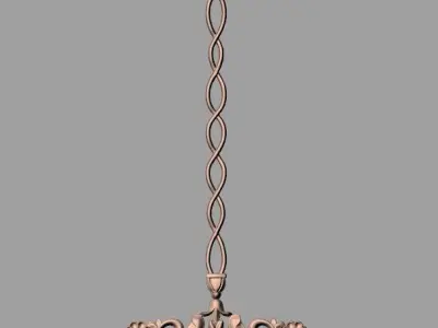 Door design 3D relief model STL format file for CNC carving E699 3D model