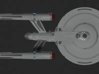 strange new worlds enterprise refit concept 3D model