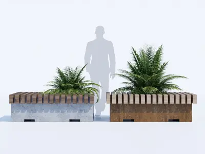 Big green benches one 3D model