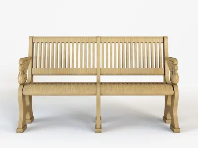 cnc bench with swan 3D model