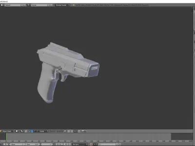 Sci-fi Gun 3D model 13
