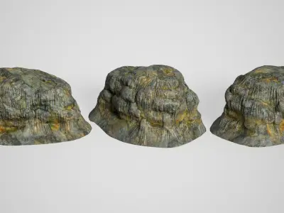 10 Modular Cave Bases - 250127 Low-poly 3D model