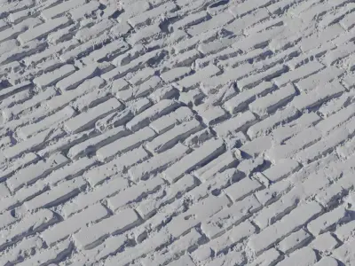 Muddy Brick Pavers With Moss PBR Texture  Texture