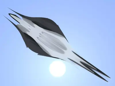 Spaceship Racer 3D Sci-Fi  Low-poly 3D model