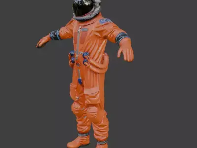 High Poly Astronaut Spacesuit Cinematic Detail 4K PBR Textures 3D model