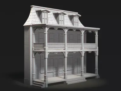 Greenfield General Store Facade 3D print model