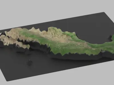 Mexico Map Country Low-poly 3D model