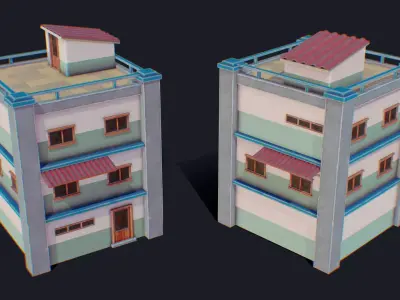 House of Color H Low-poly 3D model