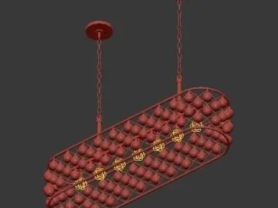 SPENCER HOOP CHANDELIER 3 3D model