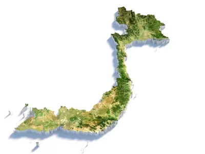 Viet Nam Terrain country  3D model
