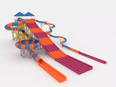 Waterpark Slide 10 3D model