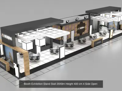 EXHIBITION  8 STAND PACKAGE  3D Model Collection