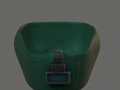 Gas mask helmet 3d model scifi Low-poly  Low-poly 3D model