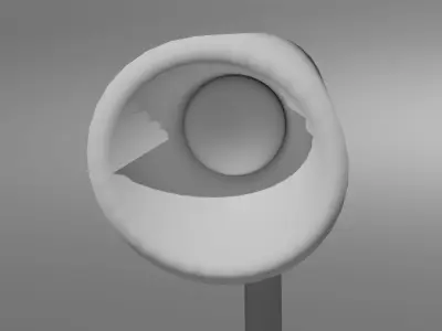 black white lamp 3D model