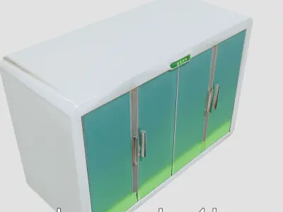 Smart Waste Bin Monolith Minimalist Design Low-poly 3D model