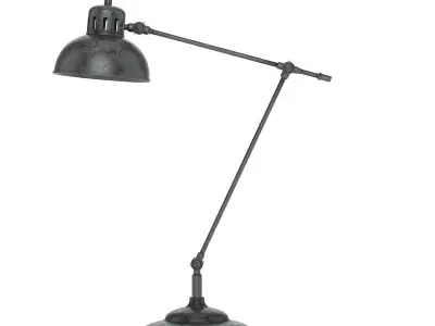 Industriel old tablelamp 3D model