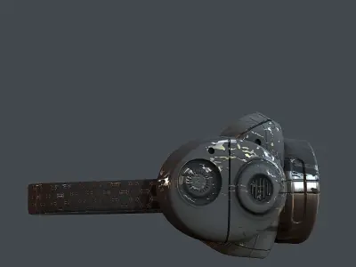 Gas mask helmet 3d model scifi Low-poly  Low-poly 3D model