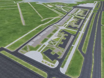 Urban Area 09  Low-poly 3D model
