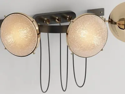 PHAROS wall sconce with three glass globes 3D model