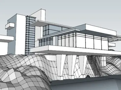 Falling Water house 3D model