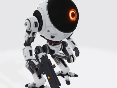 Robot Character N5 Low-poly 3D model