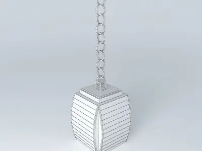 Pending Retro lamp - Glass and Copper Free 3D model