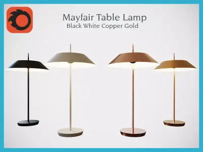 Mayfair LED Table Lamp Low-poly 3D model