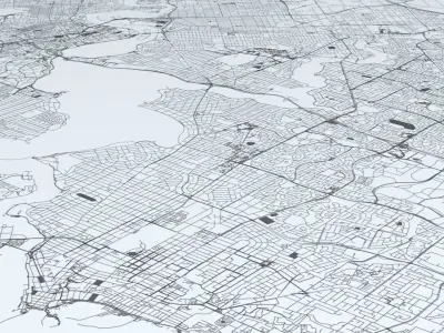 Perth Road Network and Streets 3D model