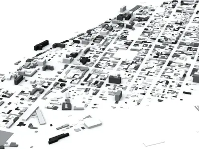 Samara Streets and Buildings 3D model