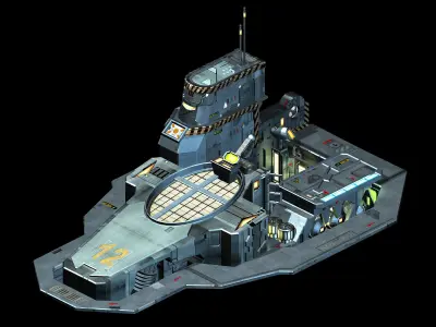 Space Station - Ground Functional Objects 03 3D model