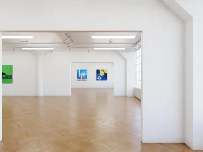 Art Museum Gallery Interior 10  Low-poly 3D model