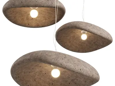 Japanese Style Wabi Sabi Chandelier 3D model