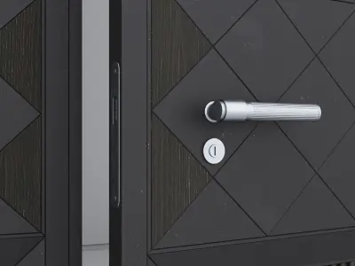 Aluminium door 324 3D model