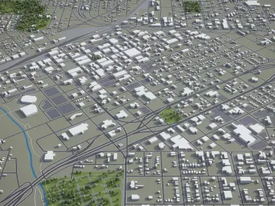 Wichita Falls Low-poly 3D model