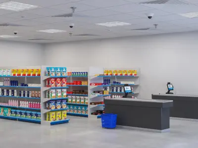  Exterior And Interior Grocery Store 