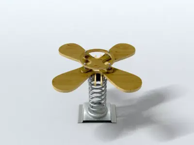 laos Spring Rocking Flower 3D model